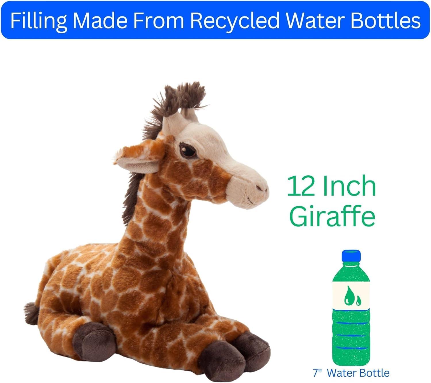 image:imageThe Petting Zoo Giraffe Stuffed Animal Plushie Gifts for Kids Earth Keeperz Wildlife Animals Zoologee Brown Giraffe Plush Toy 12 inches