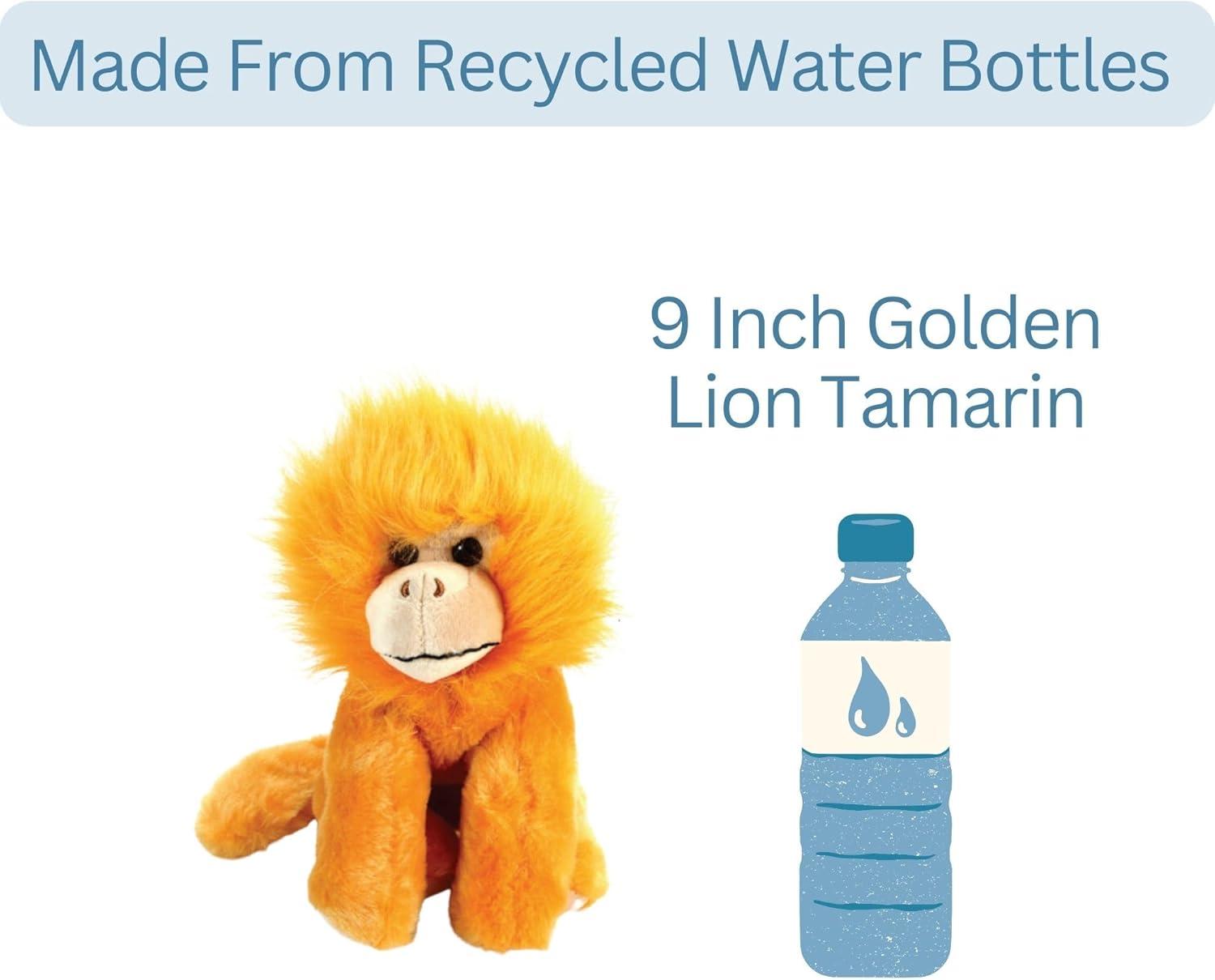 image:imageThe Petting Zoo Golden Tamarin Stuffed Animal Plushie Gifts for Kids Wild Onez Wildlife Animals Tamarin Plush Toy 9 inches