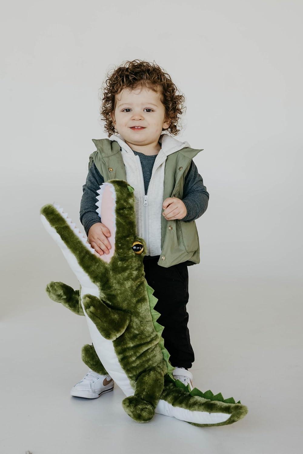 image:imageThe Petting Zoo Green Alligator Stuffed Animal Plushie Gifts for Kids Wild Onez Zoo Animals Alligator Plush Toy 34 Inches