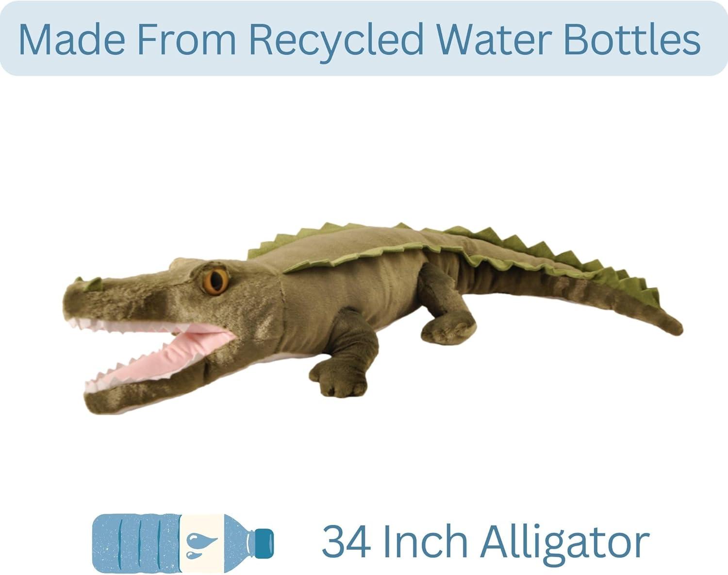 image:imageThe Petting Zoo Green Alligator Stuffed Animal Plushie Gifts for Kids Wild Onez Zoo Animals Alligator Plush Toy 34 Inches