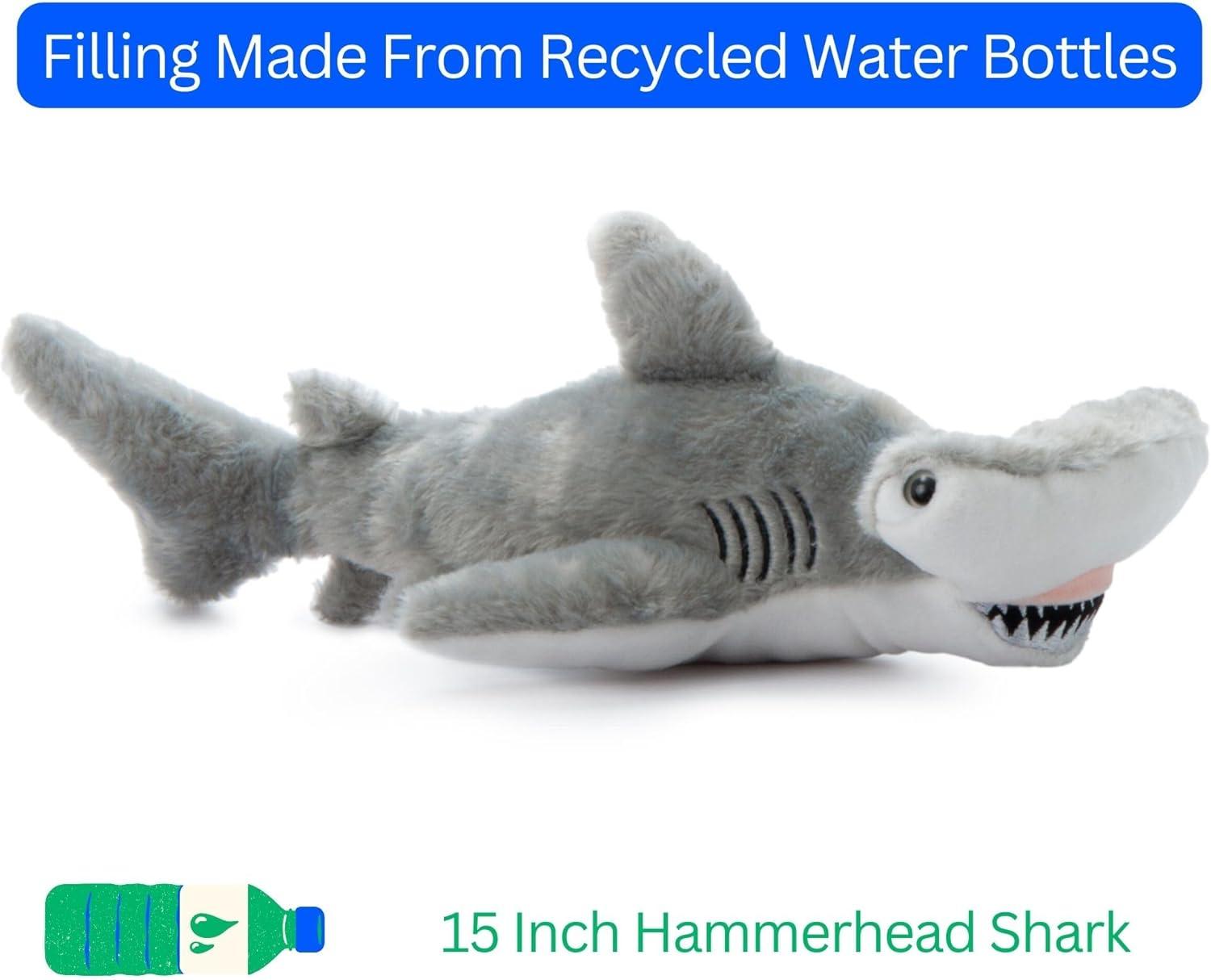 image:imageThe Petting Zoo Hammerhead Shark Stuffed Animal Plushie Gifts for Kids Wild Onez Ocean Animals Shark Plush Toy 15 inches