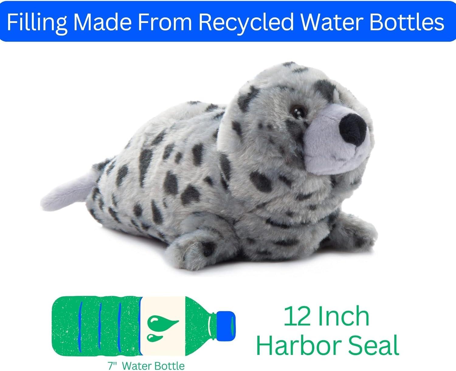image:imageThe Petting Zoo Harbor Seal Gray Stuffed Animal Plushie Gifts for Kids Wild Onez Wildlife Animals Seal Plush Toy 12 inches