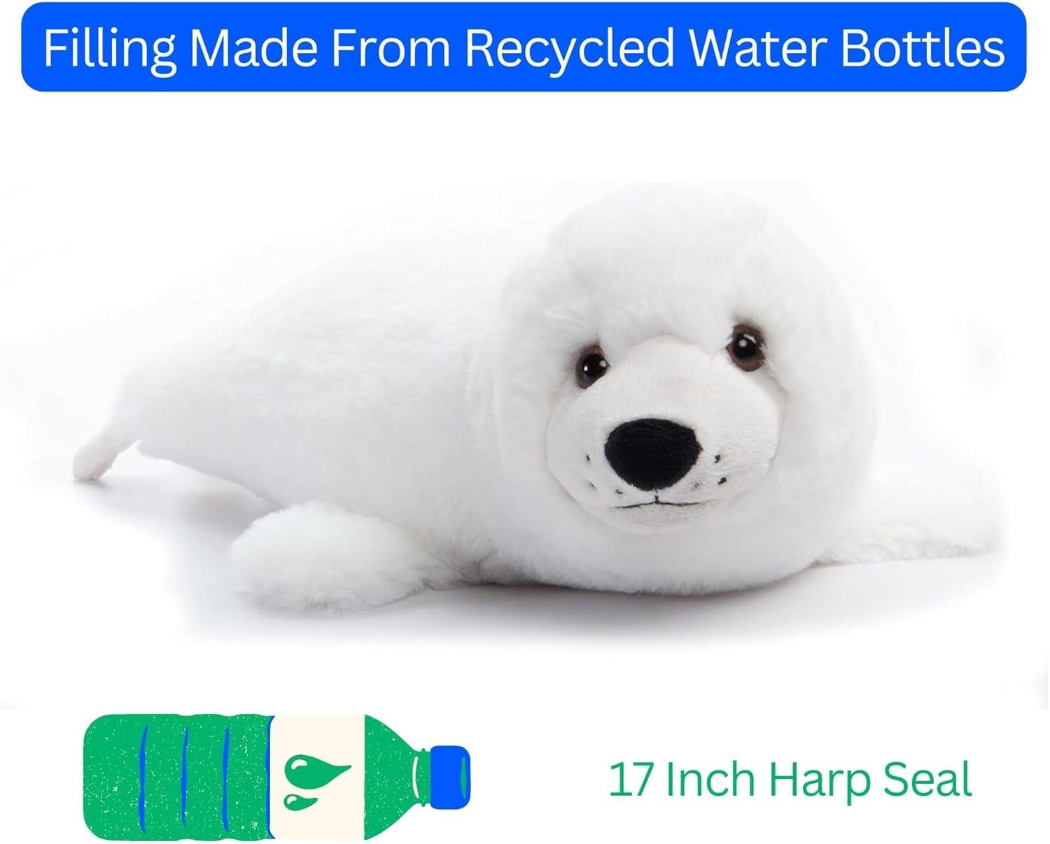 image:imageThe Petting Zoo Harp Seal Stuffed Animal Plushie Gifts for Kids Wild Onez Sealife Animals Seal Plush Toy 17 inches