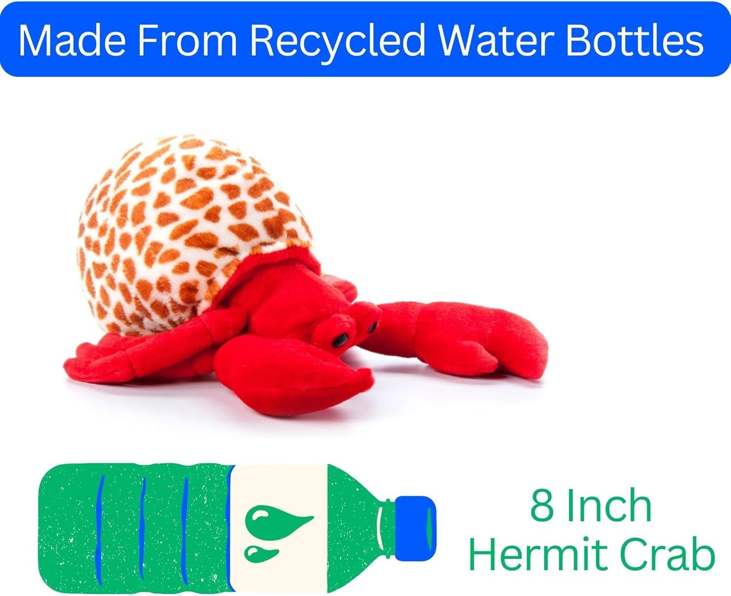 image:imageThe Petting Zoo Hermit Crab Stuffed Animal Plushie Gifts for Kids Wild Onez Sealife Animals Hermit Crab Plush Toy 8 inches