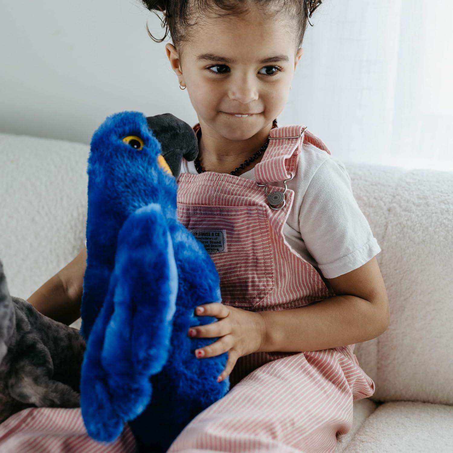 image:imageThe Petting Zoo Hyacinth Macaw Stuffed Animal Plushie Gifts for Kids Earth Keeperz Rainforest Animals Zoologee Blue Hyacinth Macaw Plush Toy 12 inches