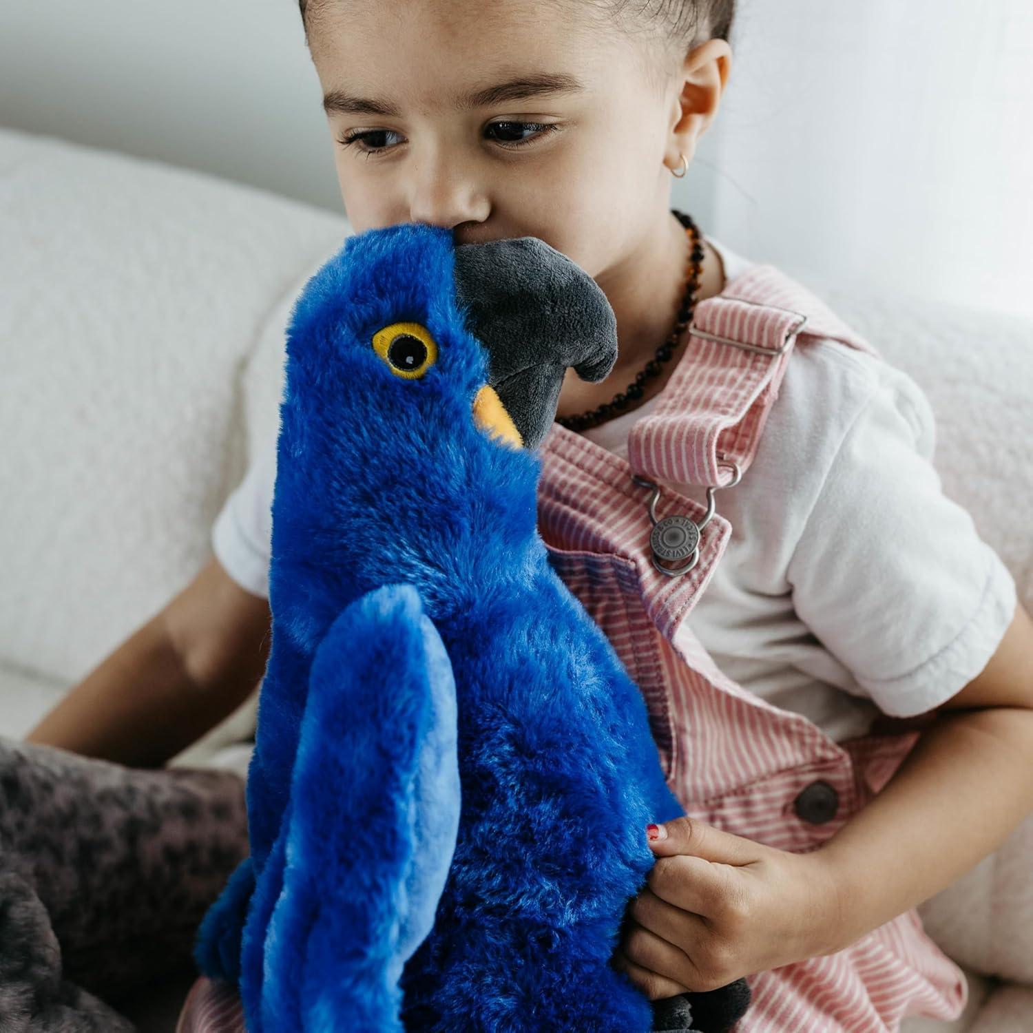 image:imageThe Petting Zoo Hyacinth Macaw Stuffed Animal Plushie Gifts for Kids Earth Keeperz Rainforest Animals Zoologee Blue Hyacinth Macaw Plush Toy 12 inches