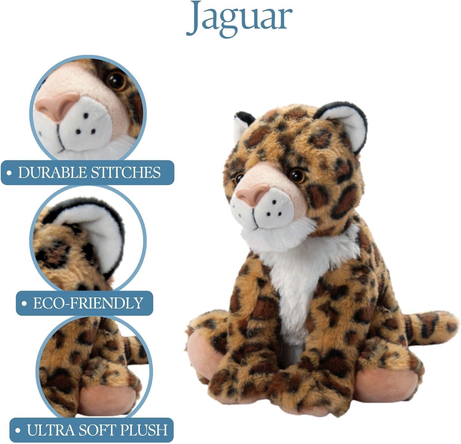 image:imageThe Petting Zoo Jaguar Stuffed Animal Gifts for Kids Wild Onez Zoo Animals Jaguar Plush Toy 12 inches