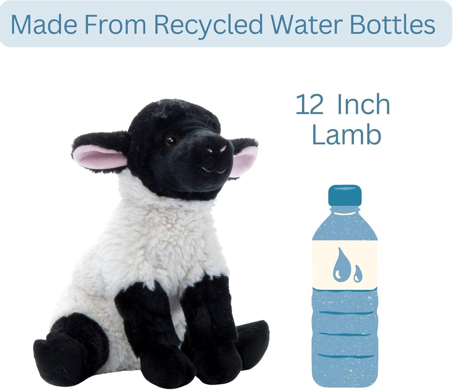 image:imageThe Petting Zoo Lamb Stuffed Animal Plushie Gifts for Kids Wild Onez Farm Animals Lamb Plush Toy 12 inches