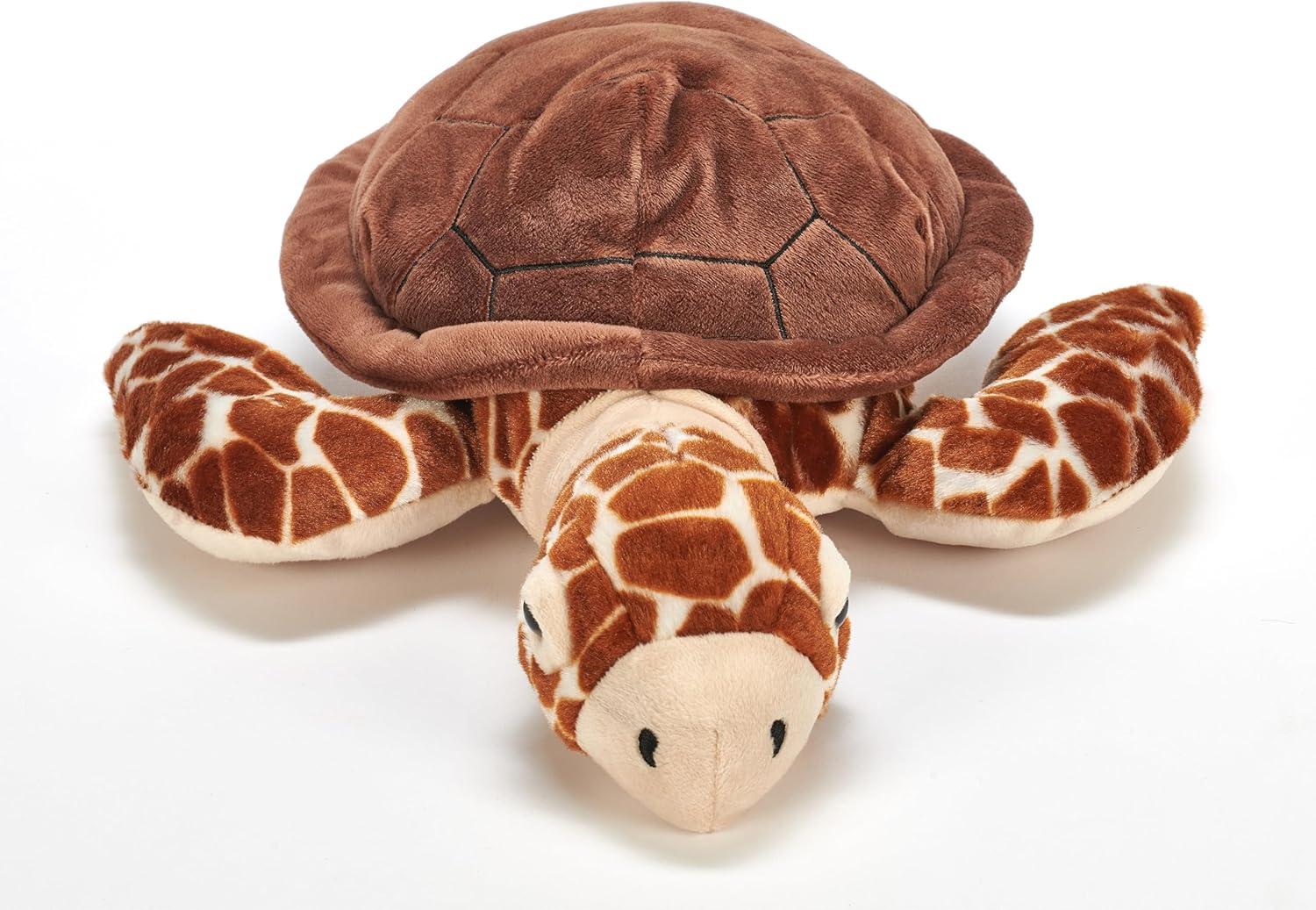image:imageThe Petting Zoo Loggerhead Sea Turtle Stuffed Animal Plushie Gifts for Kids Wild Onez Ocean Animals Sea Turtle Plush Toy 16 Inches