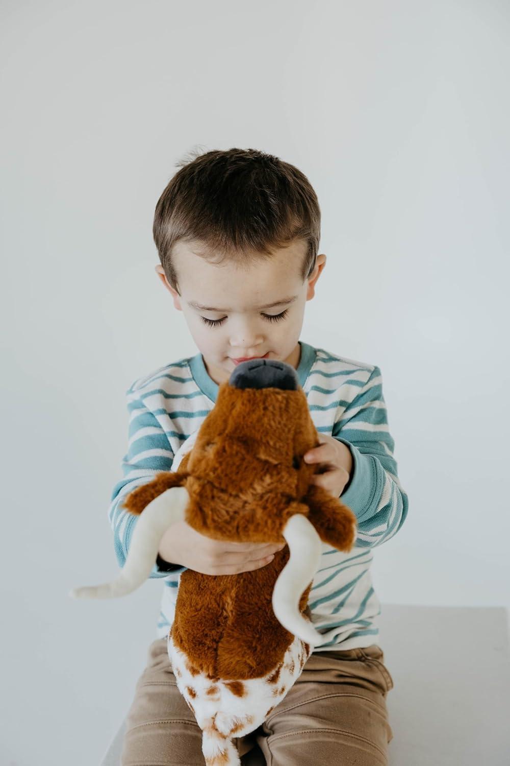image:imageThe Petting Zoo Longhorn Stuffed Animal Plushie Gifts for Kids Wild Onez Wildlife Animals Longhorn Plush Toy 12 inches