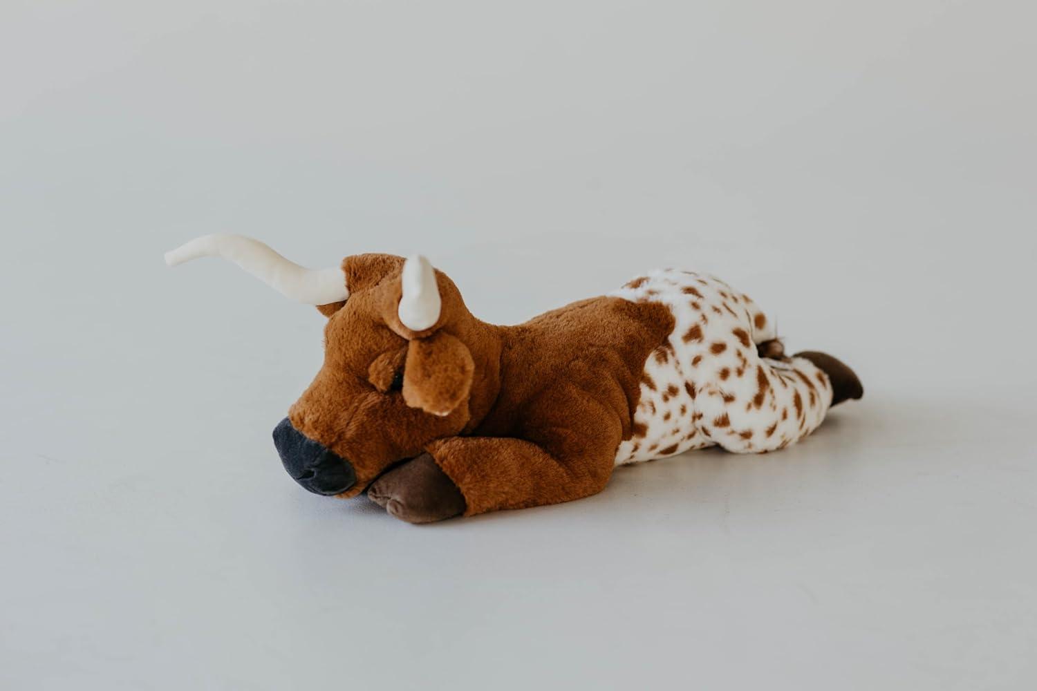 image:imageThe Petting Zoo Longhorn Stuffed Animal Plushie Gifts for Kids Wild Onez Wildlife Animals Longhorn Plush Toy 24 inches