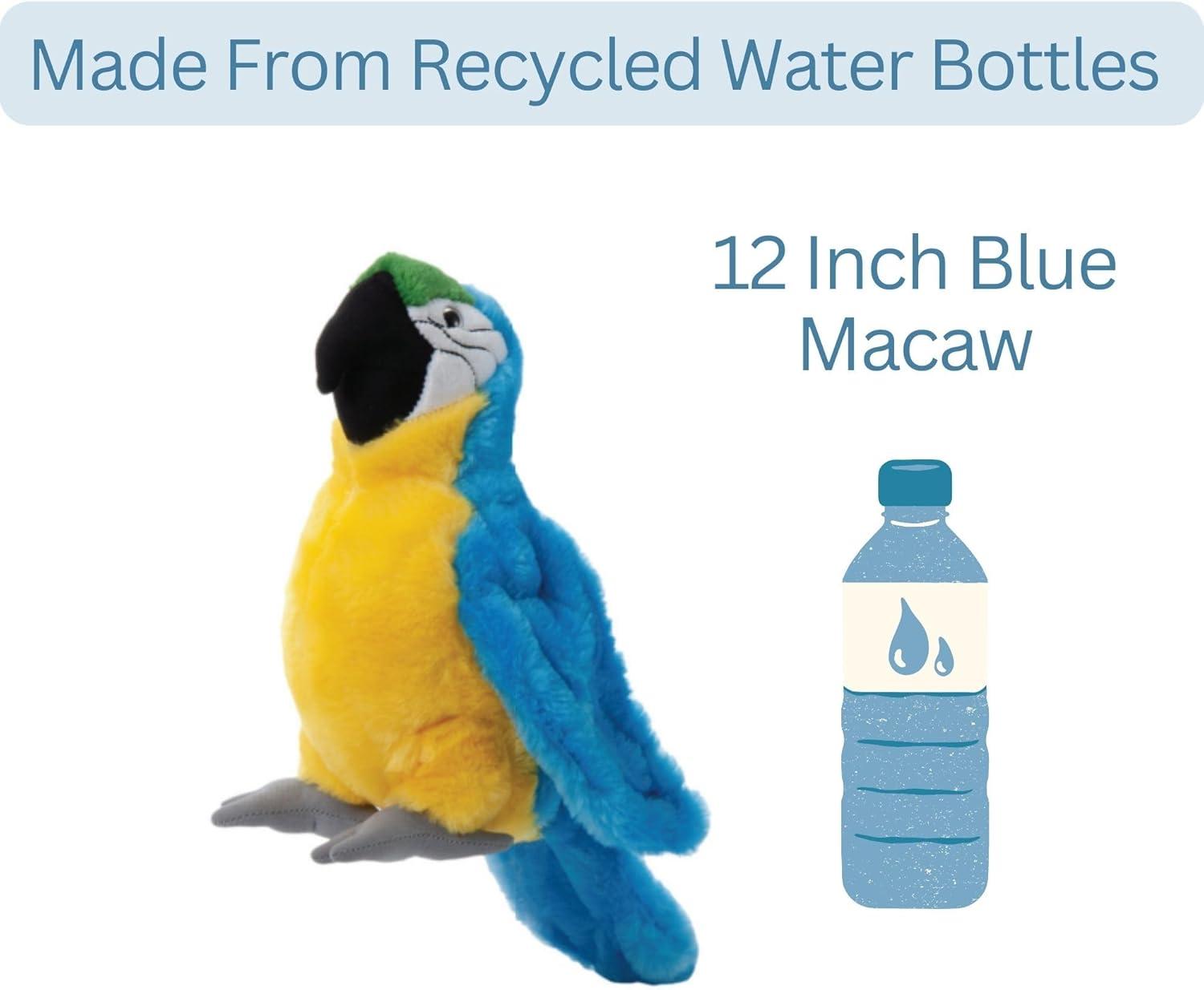 image:imageThe Petting Zoo Macaw Stuffed Animal Gifts for Kids Wild Onez Zoo Animals Blue Macaw Parrot Plush Toy 12 inches