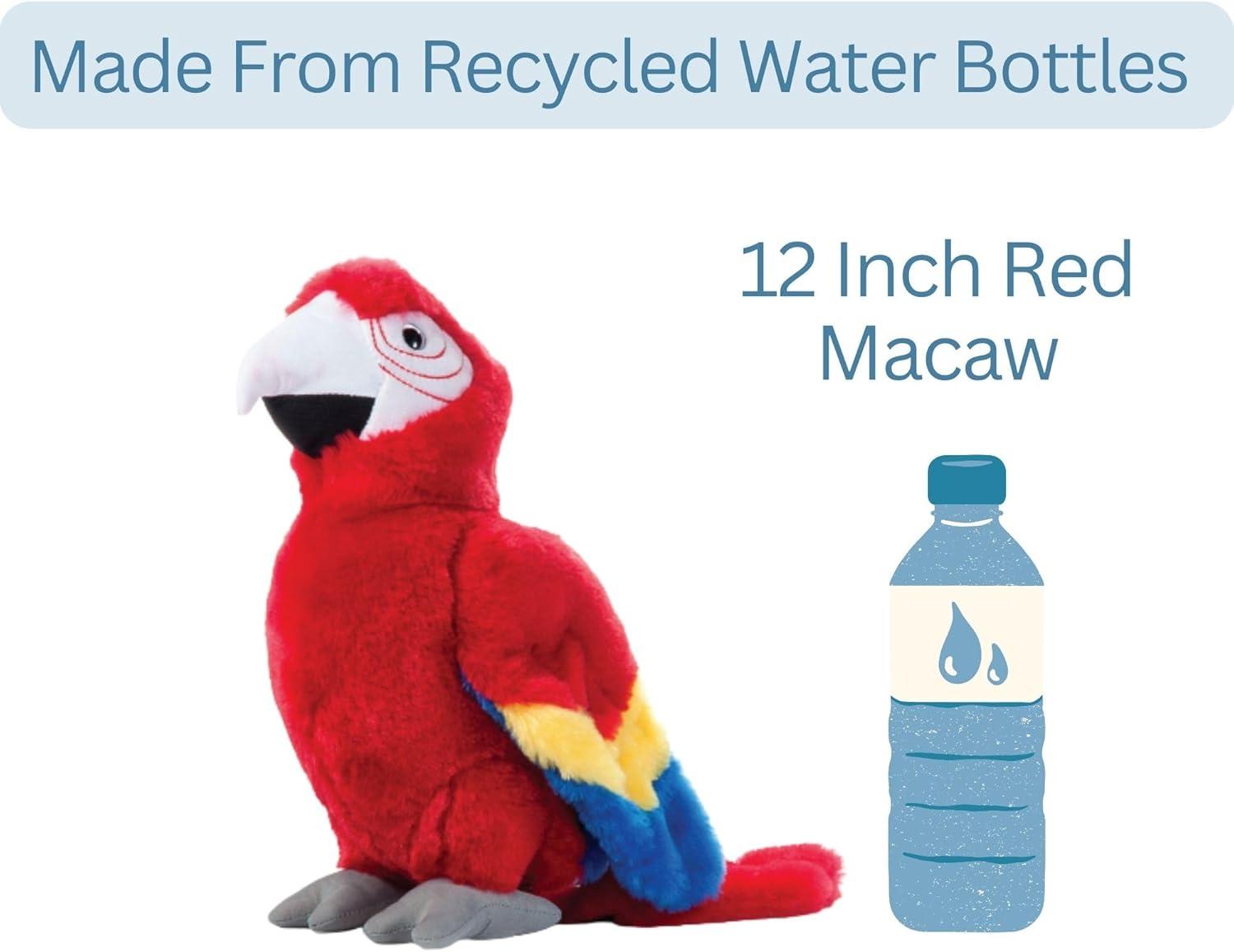 image:imageThe Petting Zoo Macaw Stuffed Animal Gifts for Kids Wild Onez Zoo Animals Scarlet Macaw Plush Toy 12 inches