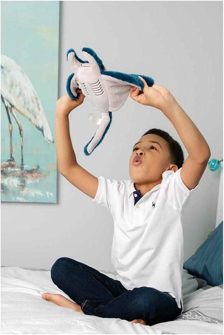 image:imageThe Petting Zoo Manta Ray Stuffed Animal Plushie Gifts for Kids Wild Onez Sealife Animals Stingray Plush Toy 15 inches from Tip of Tail to Head