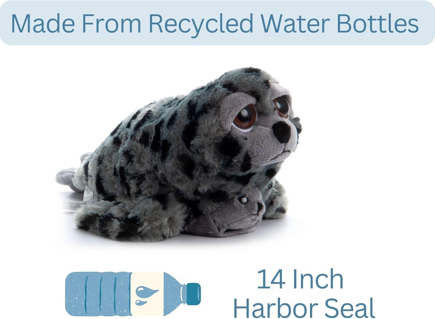 image:imageThe Petting Zoo Mom and Baby Harbor Seal Stuffed Animal Gifts for Kids Pocketz Ocean Animals Harbor Seal Plush Toy 14 inches