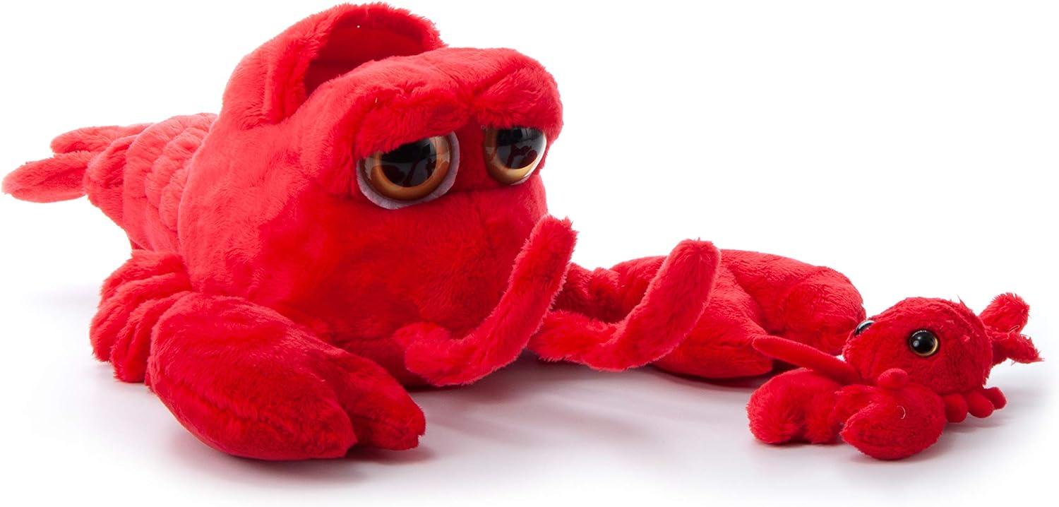 image:imageThe Petting Zoo Mom and Baby Lobster Stuffed Animal Gifts for Kids Pocketz Ocean Animals Lobster Plush Toy 15 inches