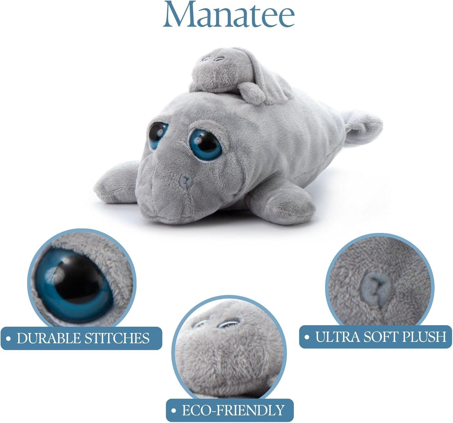 image:imageThe Petting Zoo Mom and Baby Manatee Stuffed Animal Gifts for Kids Pocketz Ocean Animals Manatee Plush Toy 15 inches