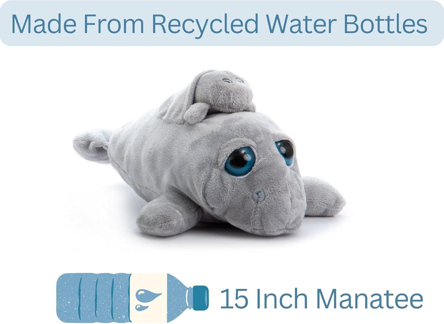 image:imageThe Petting Zoo Mom and Baby Manatee Stuffed Animal Gifts for Kids Pocketz Ocean Animals Manatee Plush Toy 15 inches