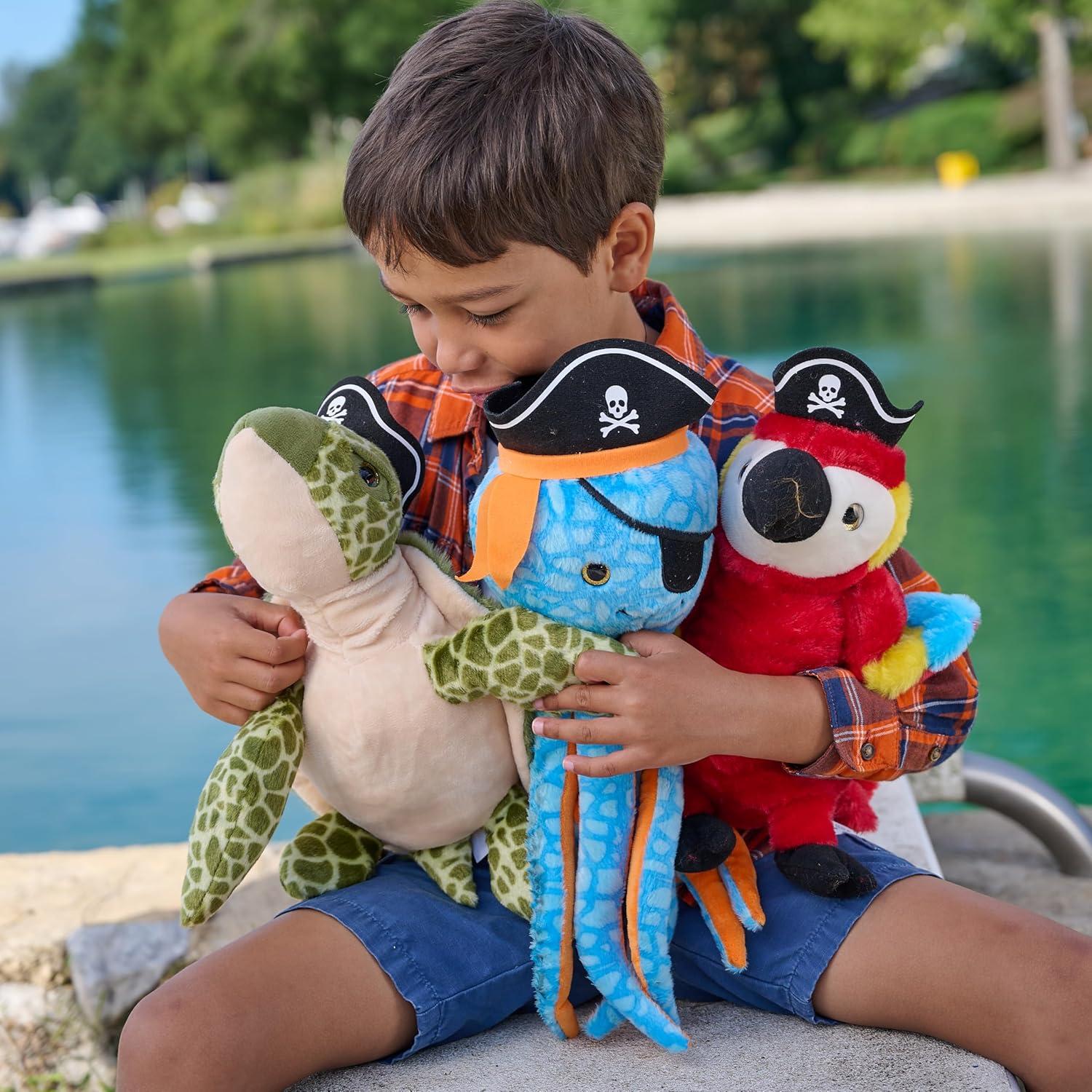 image:imageThe Petting Zoo Octopus Stuffed Animal Plushie Gifts for Kids Pirate Animals Pirate Octopus Plush Toy 15 inches