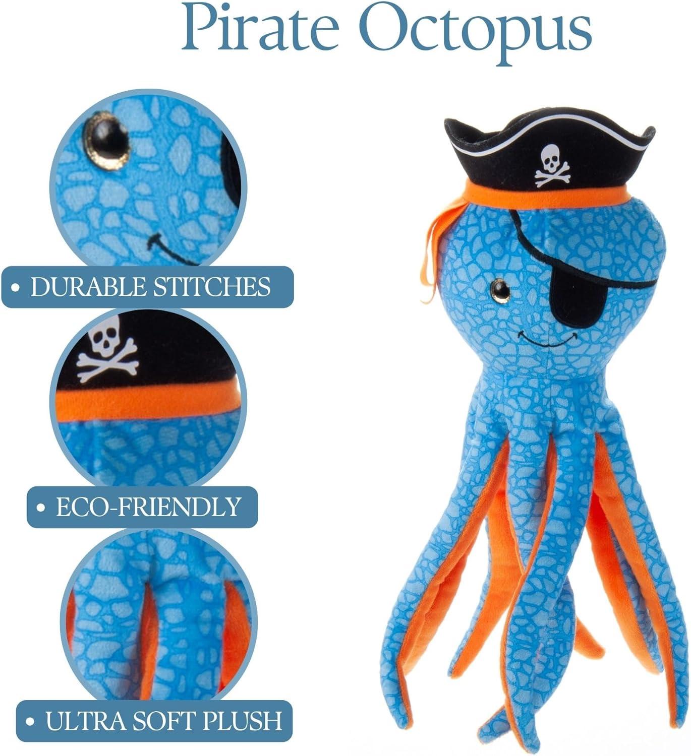image:imageThe Petting Zoo Octopus Stuffed Animal Plushie Gifts for Kids Pirate Animals Pirate Octopus Plush Toy 15 inches