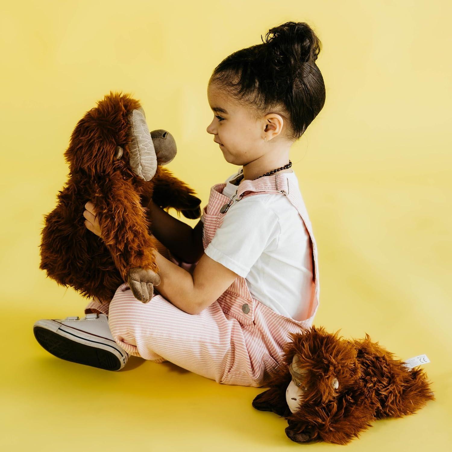 image:imageThe Petting Zoo Orangutan Stuffed Animal Plushie Gifts for Kids Earth Keeperz Wildlife Animals Zoologee Orangutan Plush Toy 11 inches Moms Choice Award Winner