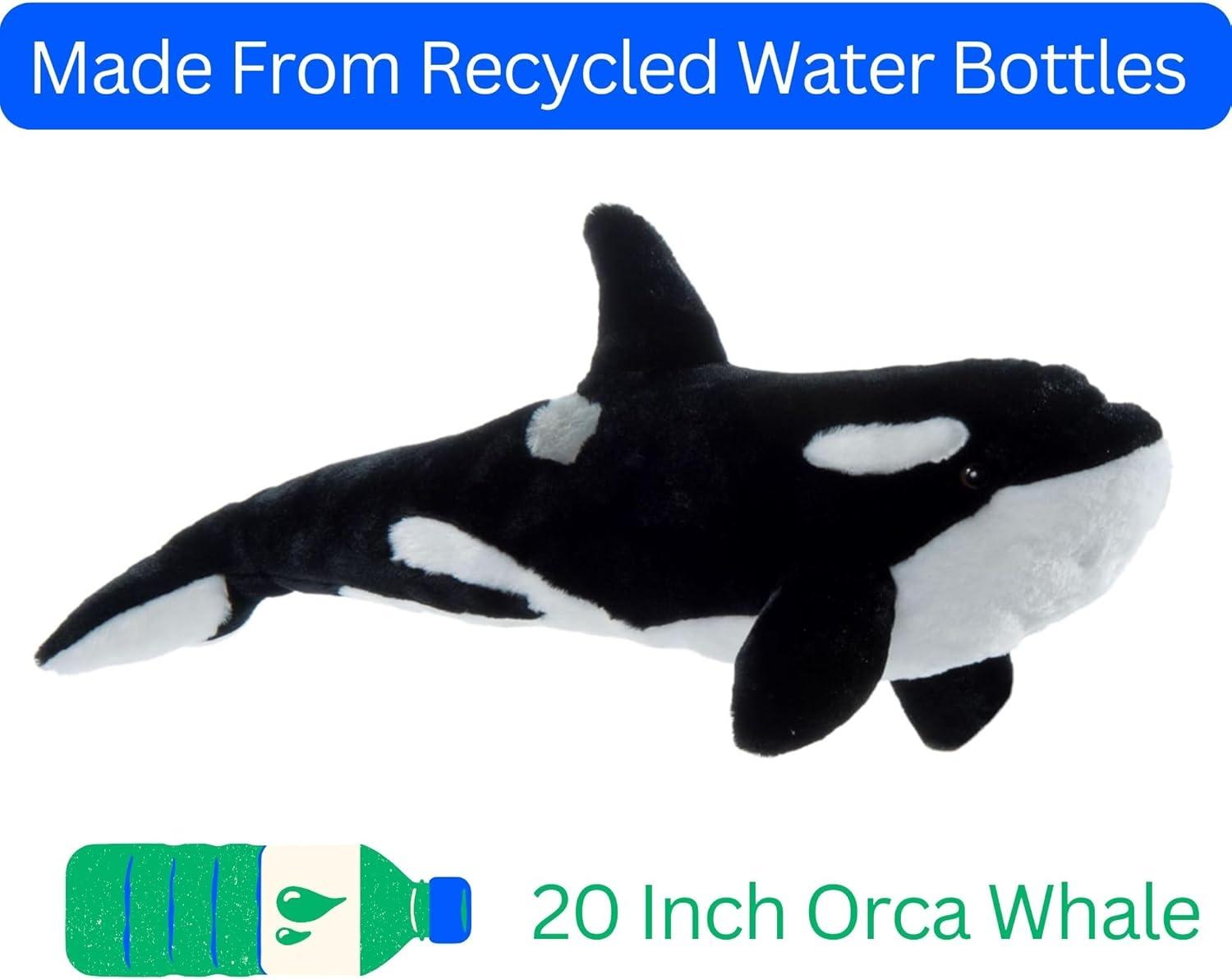 image:imageThe Petting Zoo Orca Stuffed Animal Plushie Gifts for Kids Wild Onez Sealife Animals Whale Plush Toy 20 inches
