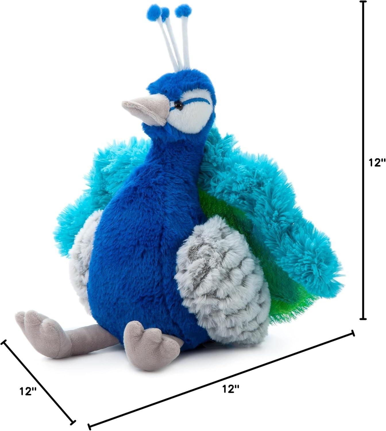 image:imageThe Petting Zoo Peacock Stuffed Animal Plushie Gifts for Kids Wild Onez Zoo Animals Peacock Plush Toy 12 inches