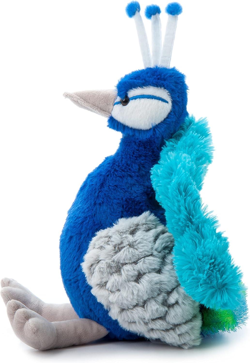 image:imageThe Petting Zoo Peacock Stuffed Animal Plushie Gifts for Kids Wild Onez Zoo Animals Peacock Plush Toy 12 inches