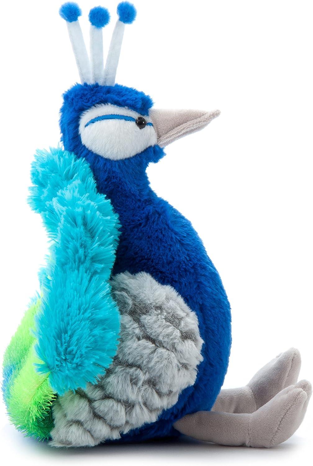 image:imageThe Petting Zoo Peacock Stuffed Animal Plushie Gifts for Kids Wild Onez Zoo Animals Peacock Plush Toy 12 inches