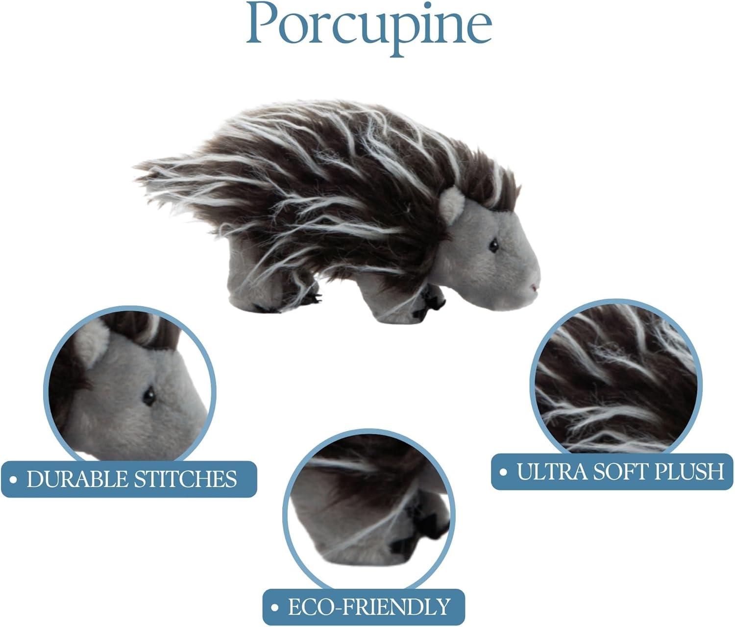 image:imageThe Petting Zoo Porcupine Stuffed Animal Plushie Gifts for Kids Wild Onez Zoo Animals Porcupine Plush Toy 12 inches