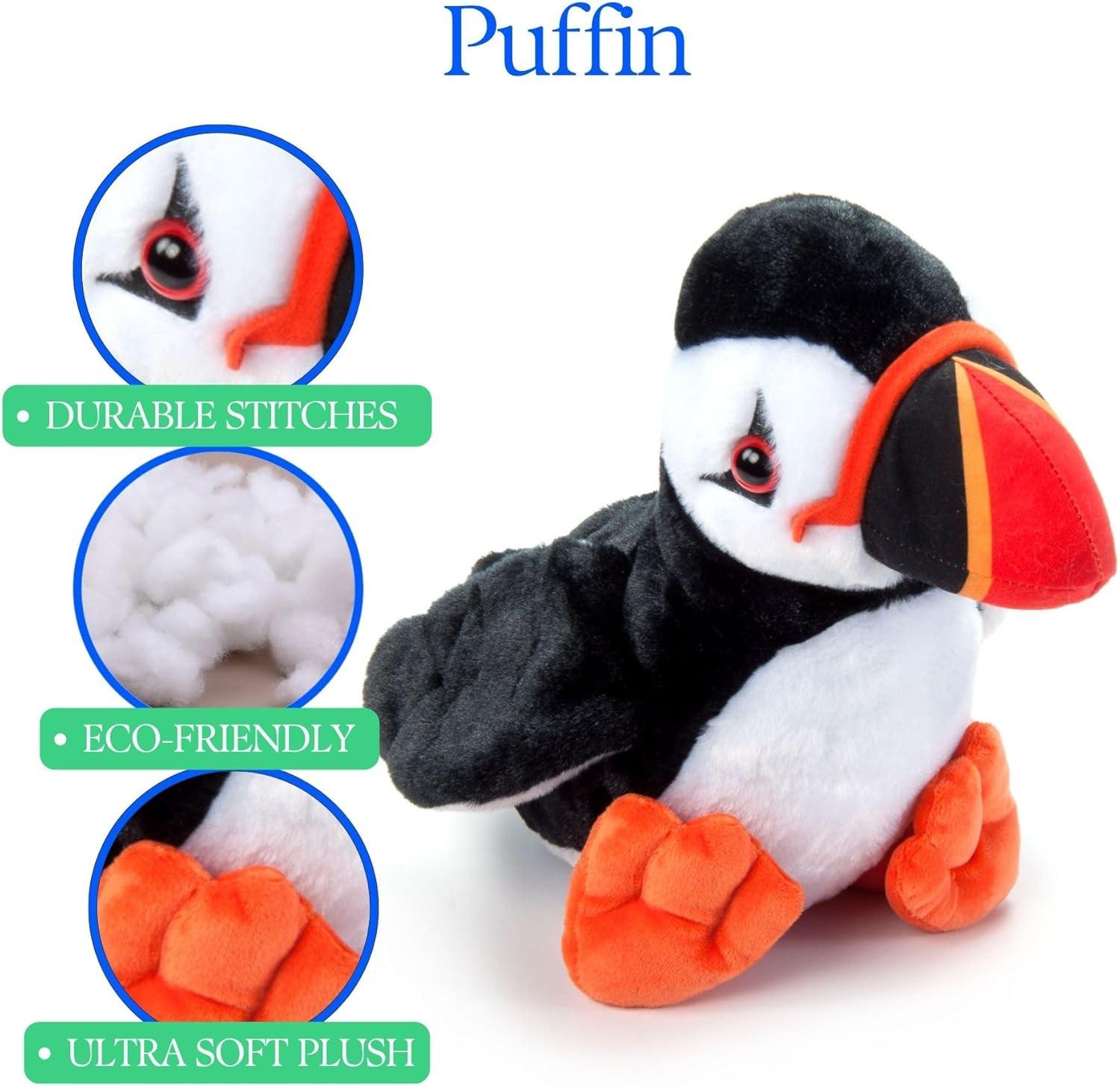 image:imageThe Petting Zoo Puffin Stuffed Animal Plushie Gifts for Kids Wild Onez Babiez Sealife Animals Puffin Plush Toy 6 Inches