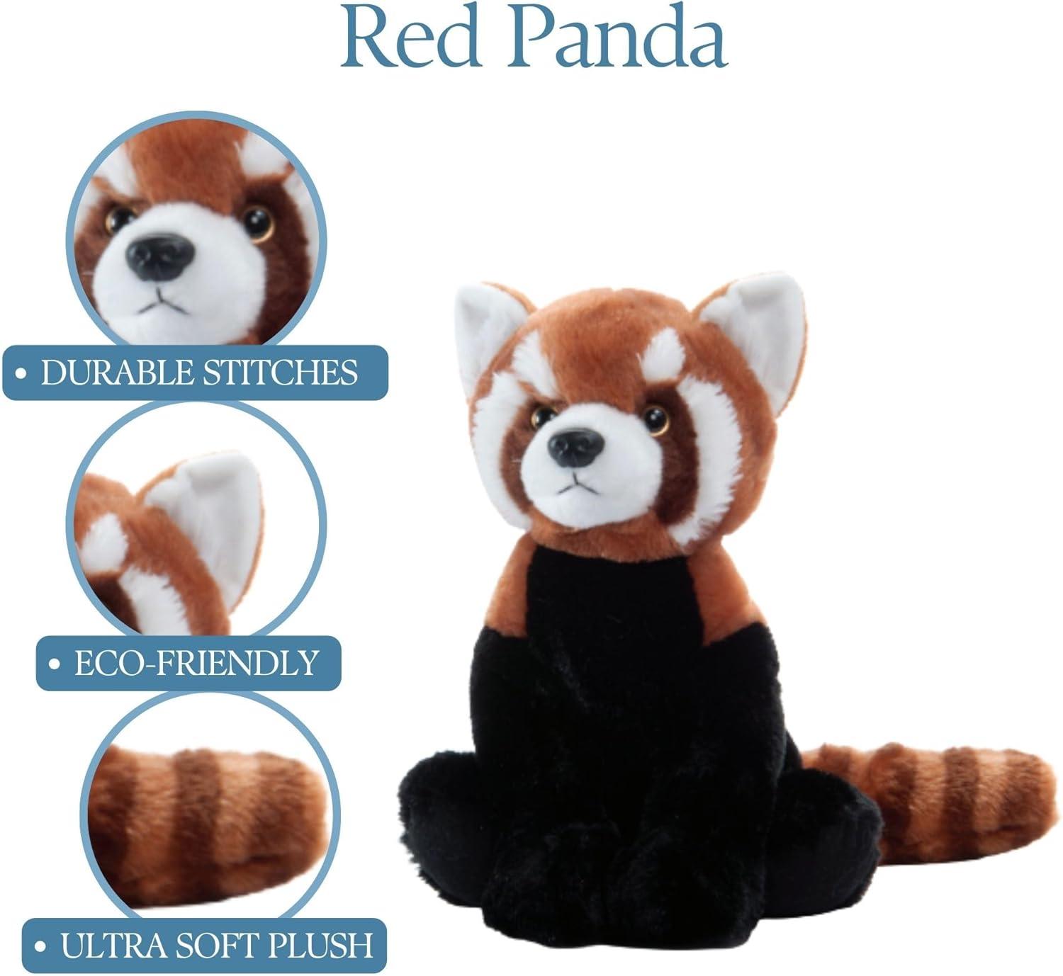 image:imageThe Petting Zoo Red Panda Stuffed Animal Gifts for Kids Wild Onez Zoo Animals Red Panda Plush Toy 12 inches