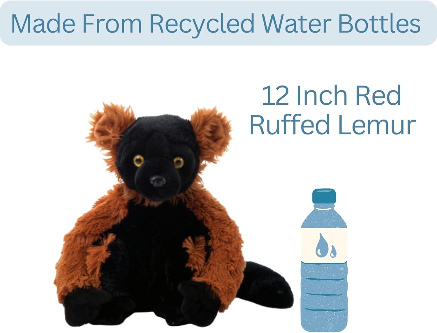 image:imageThe Petting Zoo Red Ruffed Lemur Stuffed Animal Gifts for Kids Wild Onez Zoo Animals Red Ruffed Lemur Plush Toy 12 inches