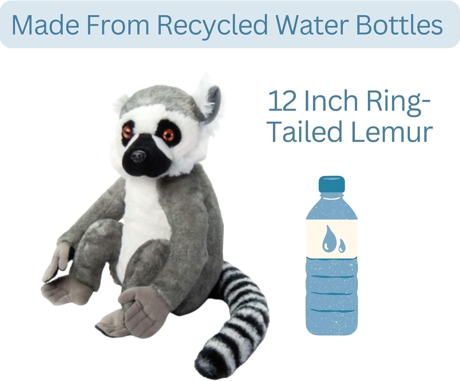 image:imageThe Petting Zoo Ringtailed Lemur Stuffed Animal Gifts for Kids Wild Onez Zoo Animals Ringtailed Lemur Plush Toy 12 inches