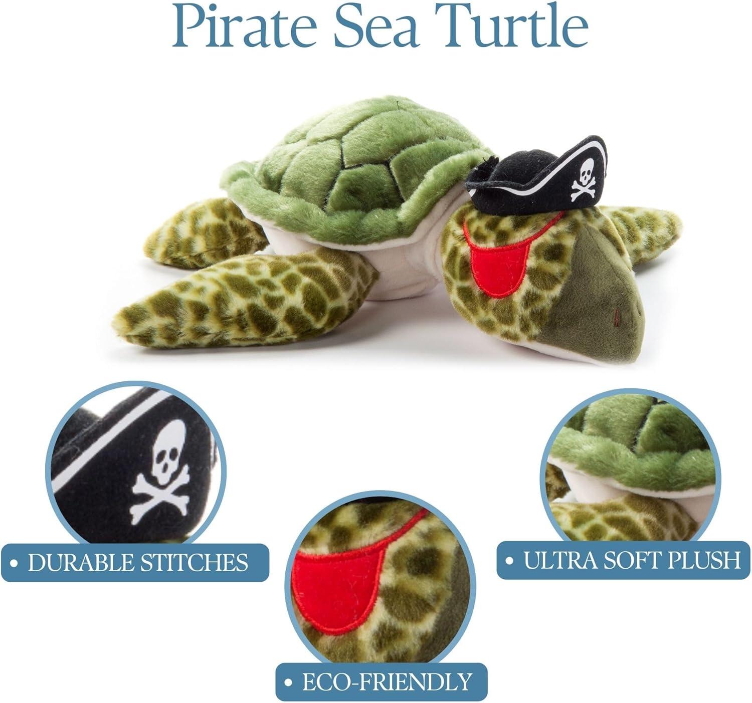 image:imageThe Petting Zoo Sea Turtle Stuffed Animal Plushie Gifts for Kids Pirate Animals Pirate Sea Turtle Plush Toy 14 inches