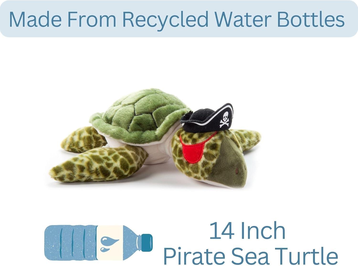 image:imageThe Petting Zoo Sea Turtle Stuffed Animal Plushie Gifts for Kids Pirate Animals Pirate Sea Turtle Plush Toy 14 inches