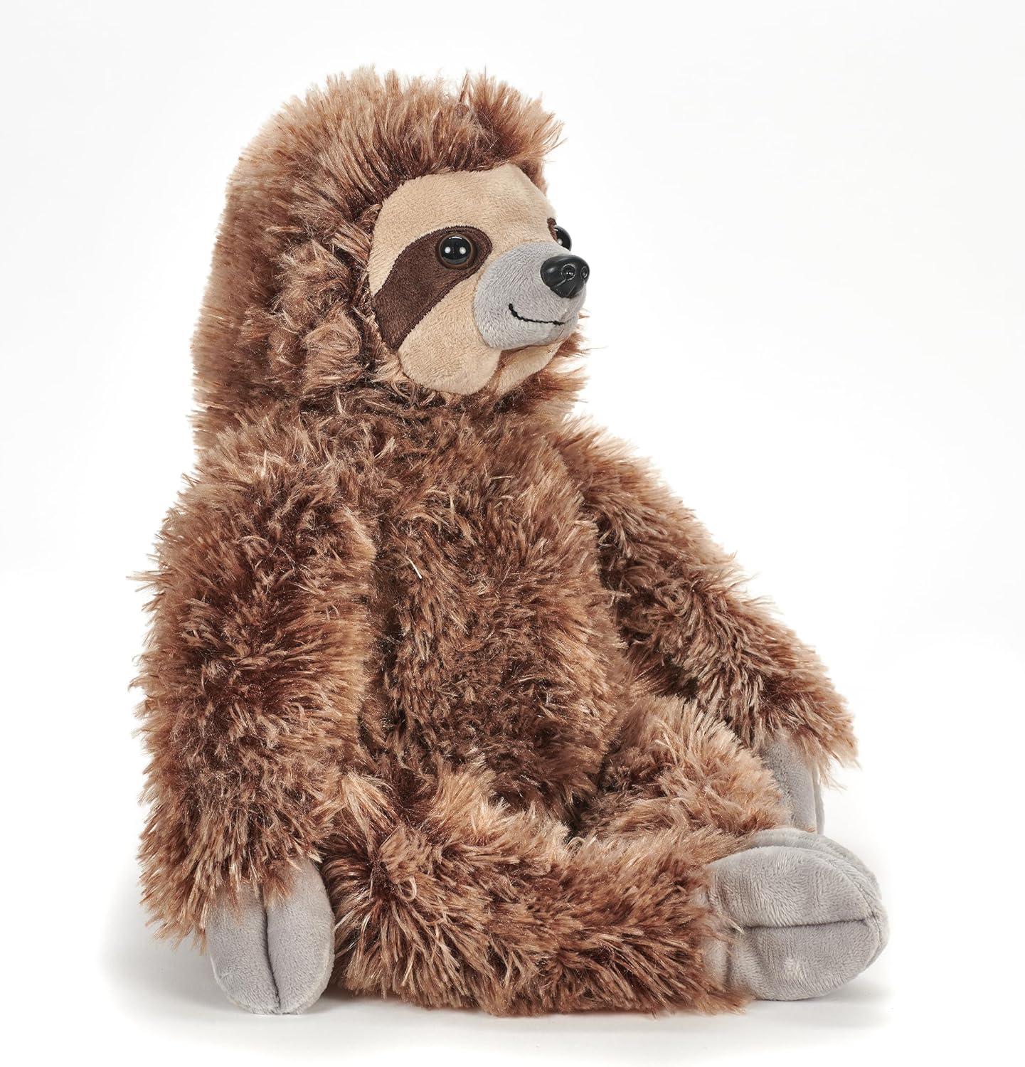 image:imageThe Petting Zoo Sloth Stuffed Animal Plushie Gifts for Kids Wild Onez Wildlife Animals Brown Zoologee Sloth Plush Toy 12 inches