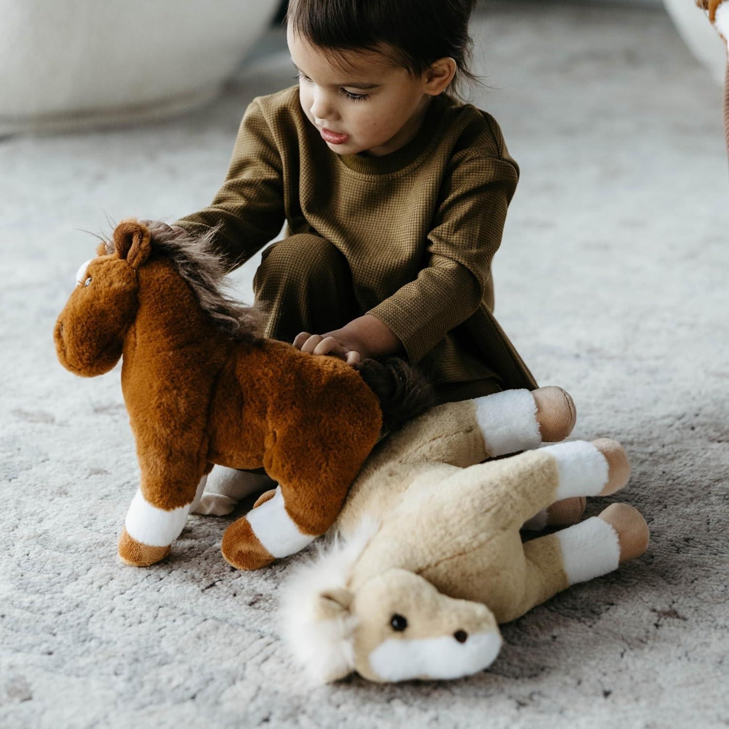 image:imageThe Petting Zoo Standing Palamino Horse Stuffed Animal Plushie Gifts for Kids Wild Onez Barnyard Animals Palamino Horse Plush Toy 12 inches