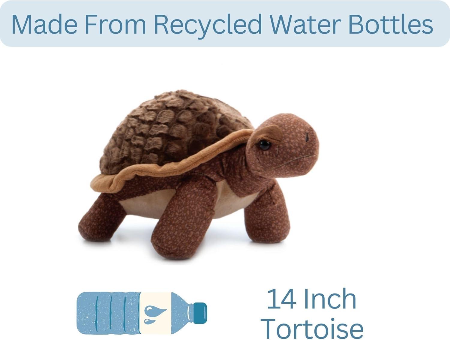 image:imageThe Petting Zoo Tortoise Stuffed Animal Plushie Gifts for Kids Wild Onez Zoo Animals Tortoise Plush Toy 14 Inches