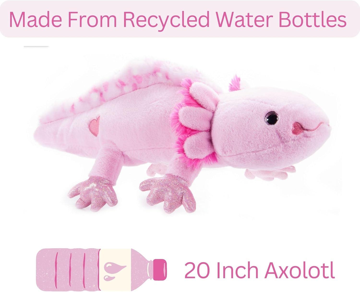image:imageThe Petting Zoo Valentine Axolotl Stuffed Animal Plushie Gifts for Kids Pink Salamander Plush Toy 20 inches