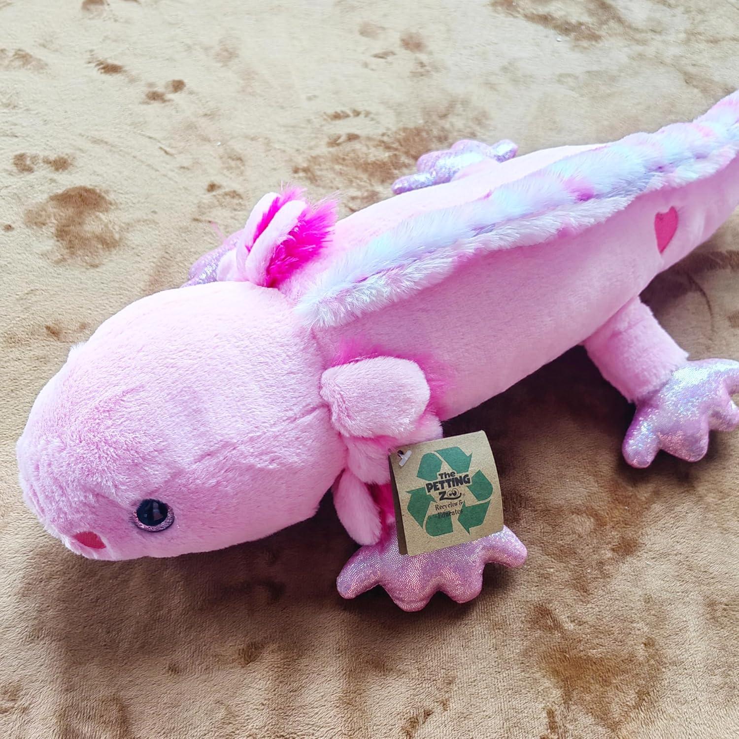 image:imageThe Petting Zoo Valentine Axolotl Stuffed Animal Plushie Gifts for Kids Pink Salamander Plush Toy 20 inches