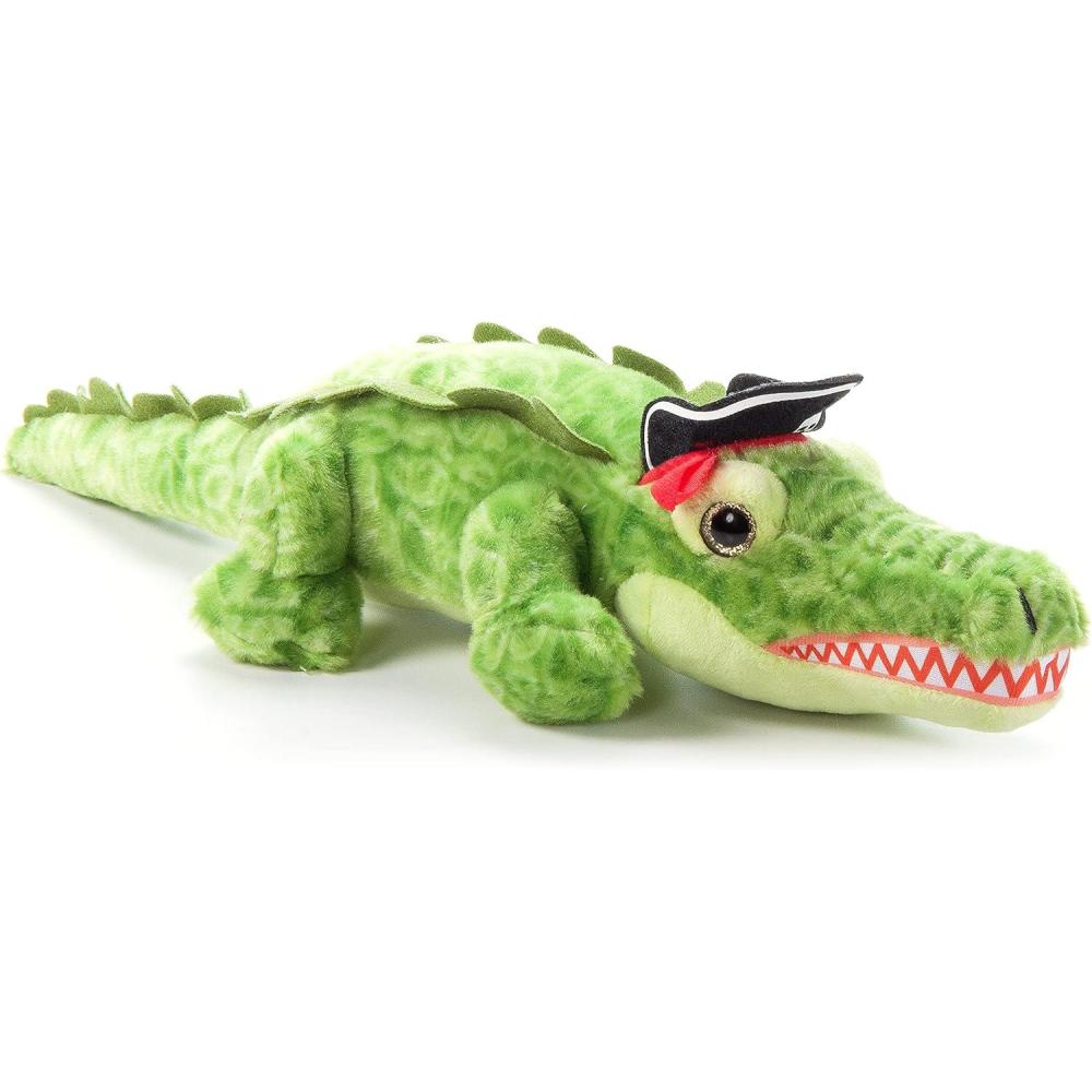 image:imageThe Petting Zoo Alligator Stuffed Animal Plushie Gifts for Kids Pirate Animals Pirate Alligator Plush Toy 15 inches