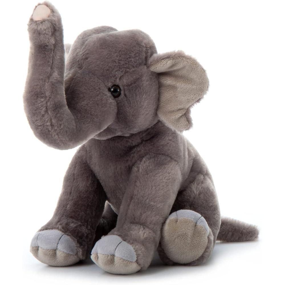 image:imageThe Petting Zoo Asian Elephant Stuffed Animal Gifts for Kids Wild Onez Zoo Animals Asian Elephant Plush Toy 12 inches