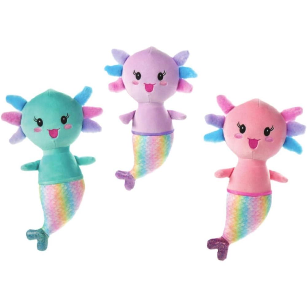 image:imageThe Petting Zoo Axolotl Mermaid Stuffed Animal Plushie Assortment Gifts for Kids Mermaid Plush Toy Set 14 inches PurplePurple