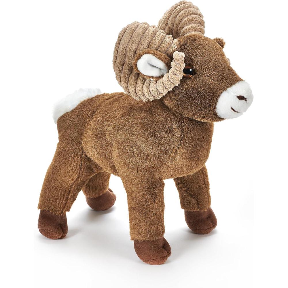 image:imageThe Petting Zoo Big Horn Sheep Stuffed Animal Plushie Gifts for Kids Wild Onez Zoo Animals Sheep Plush Toy 12 inches