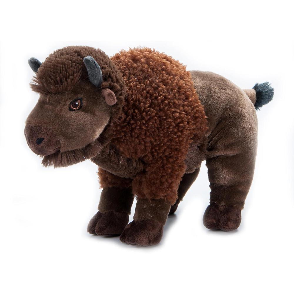 image:imageThe Petting Zoo Bison Stuffed Animal Plushie Gifts for Kids Earth Keeperz Wildlife Animals Zoologee Brown Bison Plush Toy 14 inches
