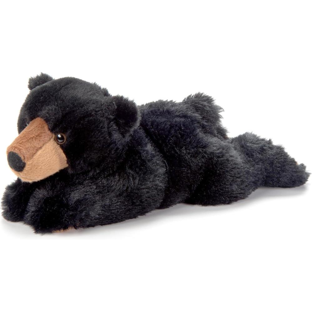 image:imageThe Petting Zoo Black Bear Stuffed Animal Plushie Gifts for Kids Wildlife Animals Floppy Black Bear Plush Toy 18 inches