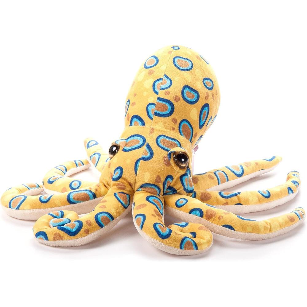image:imageThe Petting Zoo Blue Ring Octopus Stuffed Animal Plushie Gifts for Kids Wild Onez Sealife Animals Octopus Plush Toy 14 inches