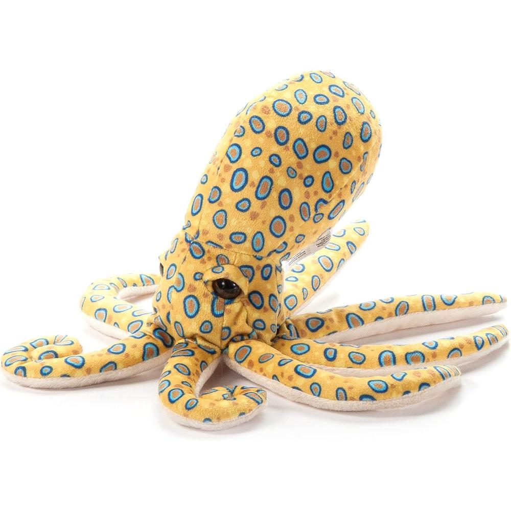 image:imageThe Petting Zoo Blue Ring Octopus Stuffed Animal Plushie Gifts for Kids Wild Onez Sealife Animals Zoologee Octopus Plush Toy 8 inches