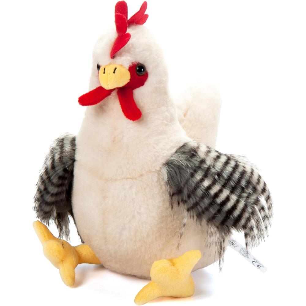 image:imageThe Petting Zoo Chicken Stuffed Animal Plushie Gifts for Kids Wild Onez Barnyard Animals White Chicken Plush Toy 12 inches